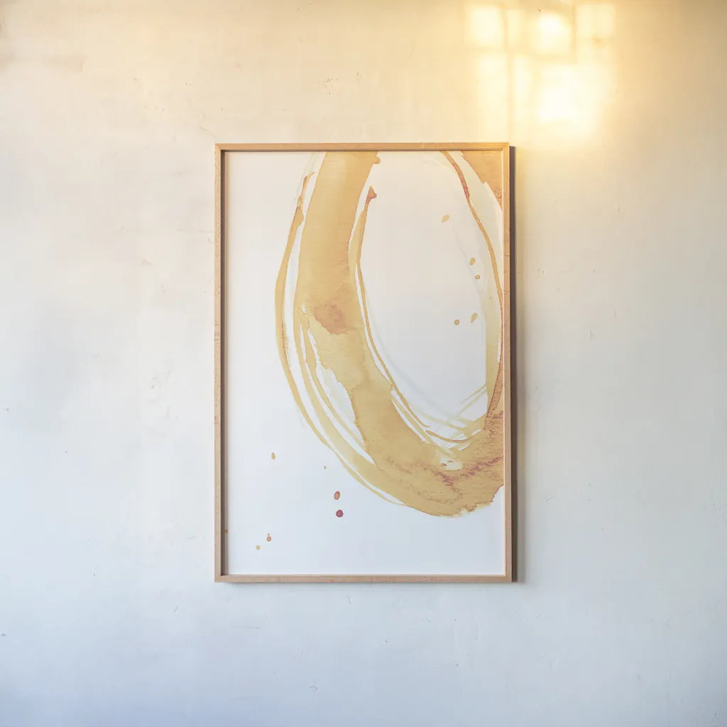 Bold Neon II by Mercedes Lopez Charro. shown as a paper print in a natural frame. Available as a archival giclee rolled canvas, fine art paper, or poster print. SKU 80379h.