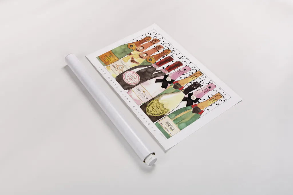 Bubbly by Mercedes Lopez Charro. shown as a rolled paper print. Available as archival giclee rolled canvas, fine art paper, or poster print. SKU 93249i.