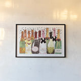 Bubbly by Mercedes Lopez Charro. shown as a paper print in a black flame. Available as a archival giclee rolled canvas, fine art paper, or poster print. SKU 93249i.