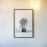 By the Pool by Mercedes Lopez Charro. shown as a paper print in a black flame. Available as a archival giclee rolled canvas, fine art paper, or poster print. SKU 73177h.