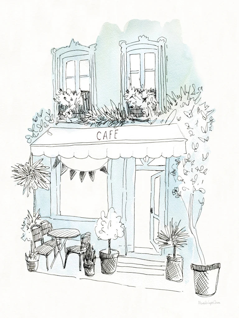 Cafe Study I by Mercedes Lopez Charro