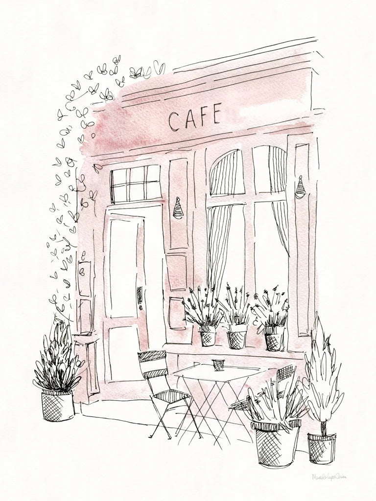 Cafe Study II by Mercedes Lopez Charro