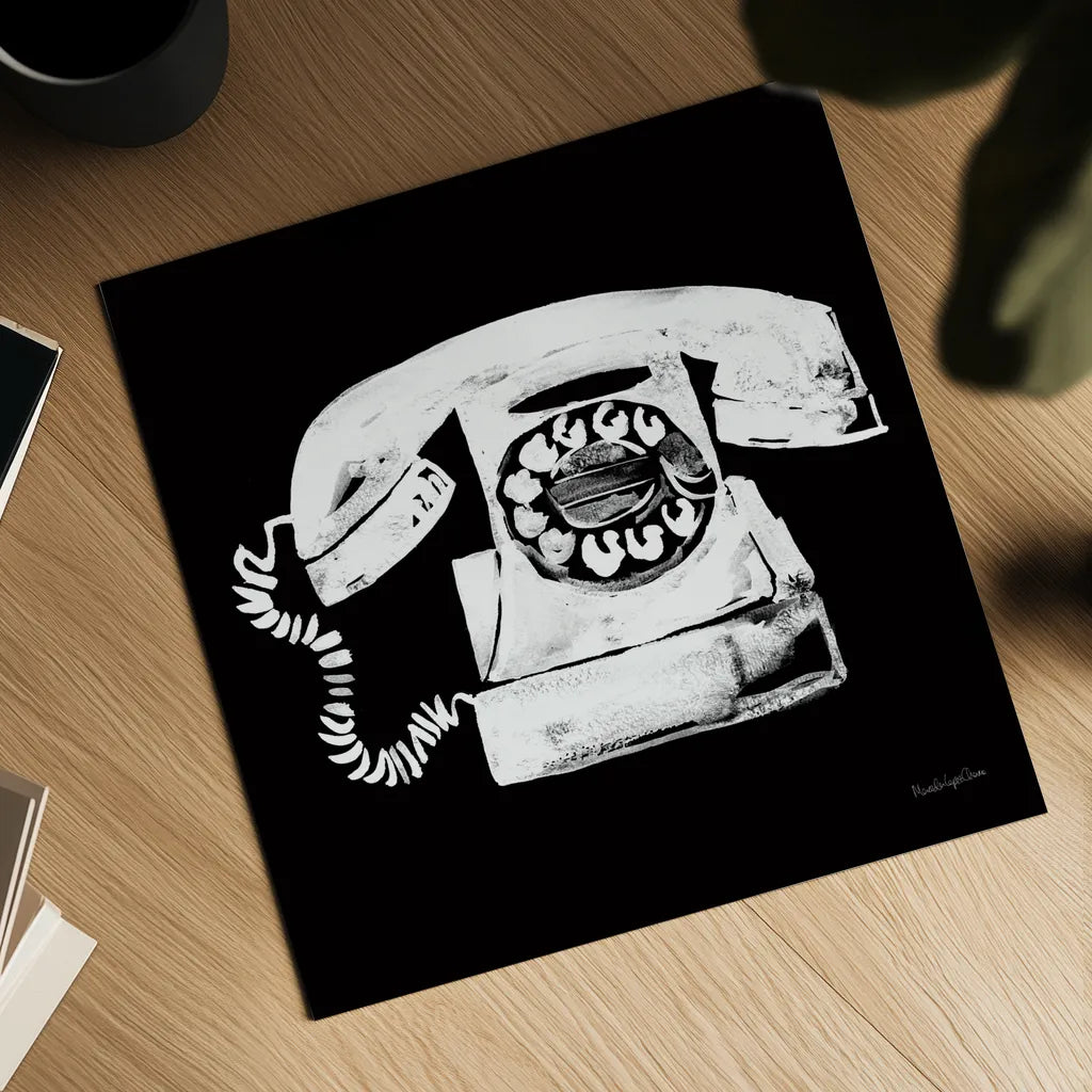 Call Me by Mercedes Lopez Charro. Shown as a detailed flat fine art print, highlighting archival giclee quality. Available as an archival giclee rolled canvas, fine art paper, or poster print. SKU 73179a.