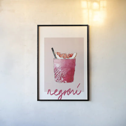 Cheers I on White v2 by Mercedes Lopez Charro. shown as a paper print in a black flame. Available as a archival giclee rolled canvas, fine art paper, or poster print. SKU 91307h.