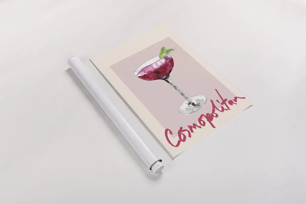 Cheers II by Mercedes Lopez Charro. shown as a rolled paper print. Available as archival giclee rolled canvas, fine art paper, or poster print. SKU 85673h.