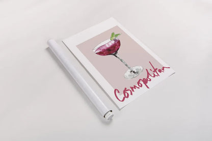 Cheers II on White by Mercedes Lopez Charro. shown as a rolled paper print. Available as archival giclee rolled canvas, fine art paper, or poster print. SKU 91158h.