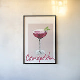 Cheers II on White by Mercedes Lopez Charro. shown as a paper print in a black flame. Available as a archival giclee rolled canvas, fine art paper, or poster print. SKU 91158h.