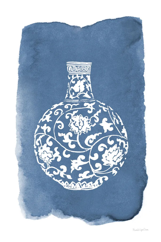 Chinese Vase I by Mercedes Lopez Charro. SKU 64226h. Archival Giclee Fine art print for wall decor.