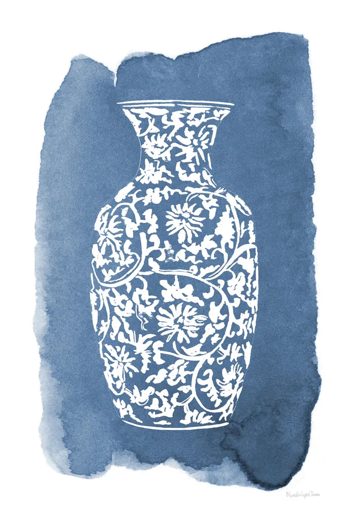 Chinese Vase II by Mercedes Lopez Charro. SKU 64227h. Archival Giclee Fine art print for wall decor.