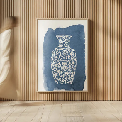 Chinese Vase II by Mercedes Lopez Charro. shown as over sized large wall art. Available as an archival giclee rolled canvas, fine art paper, or poster print. SKU 64227h.