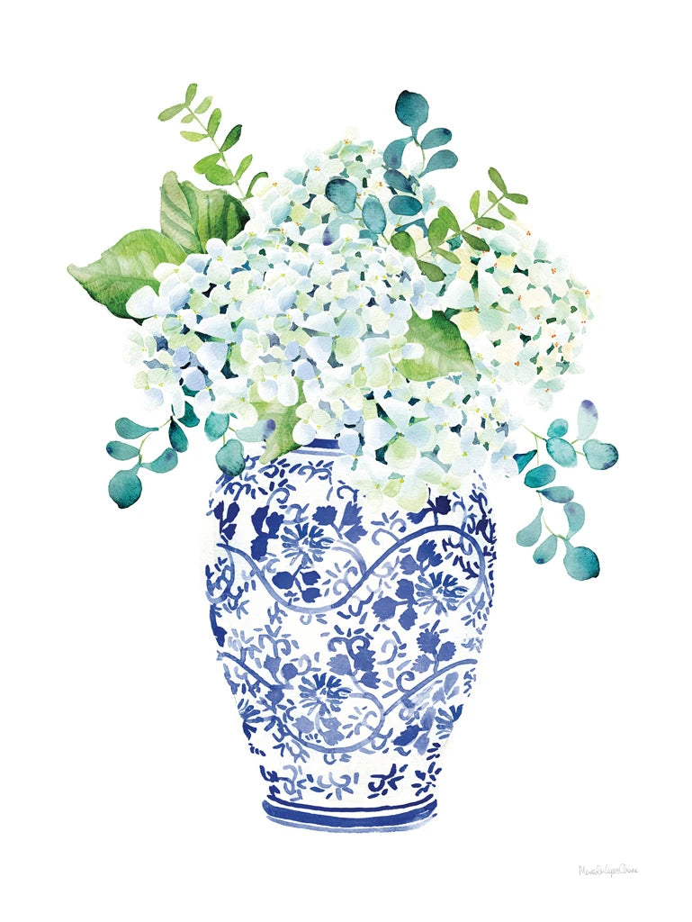 Chinoiserie Hydrangea II by Mercedes Lopez Charro