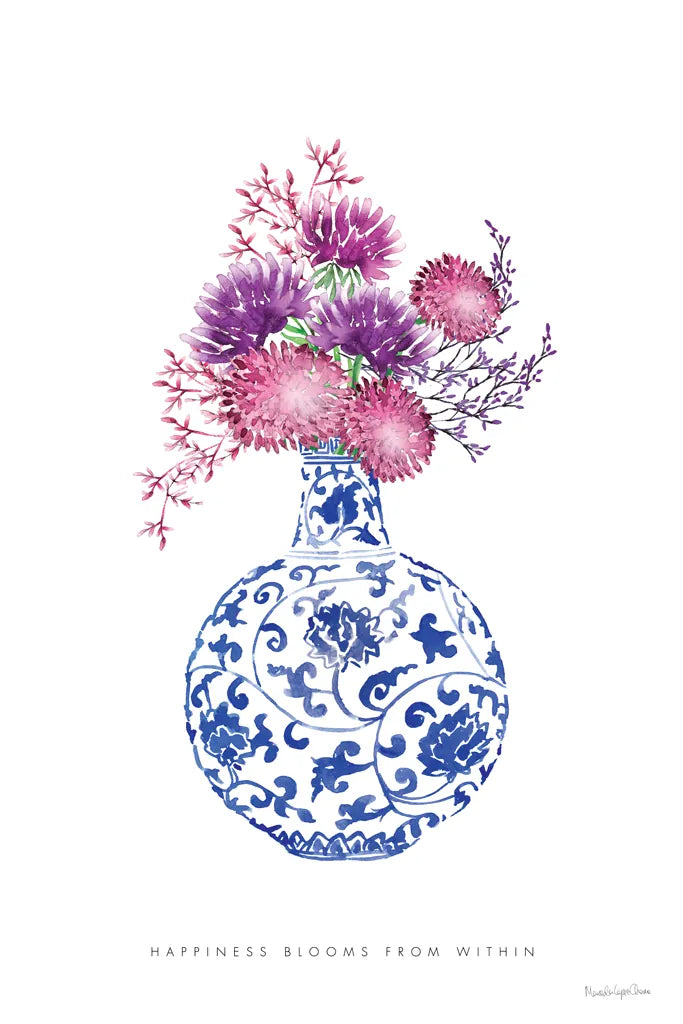 Chinoiserie Style I by Mercedes Lopez Charro. SKU 64228h. Archival Giclee Fine art print for wall decor.
