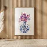 Chinoiserie Style I by Mercedes Lopez Charro. shown as over sized large wall art. Available as an archival giclee rolled canvas, fine art paper, or poster print. SKU 64228h.