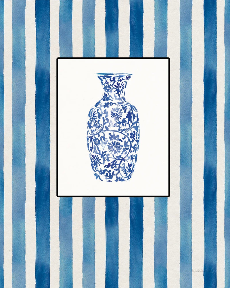 Chinoiserie Vase II Stripes by Mercedes Lopez Charro