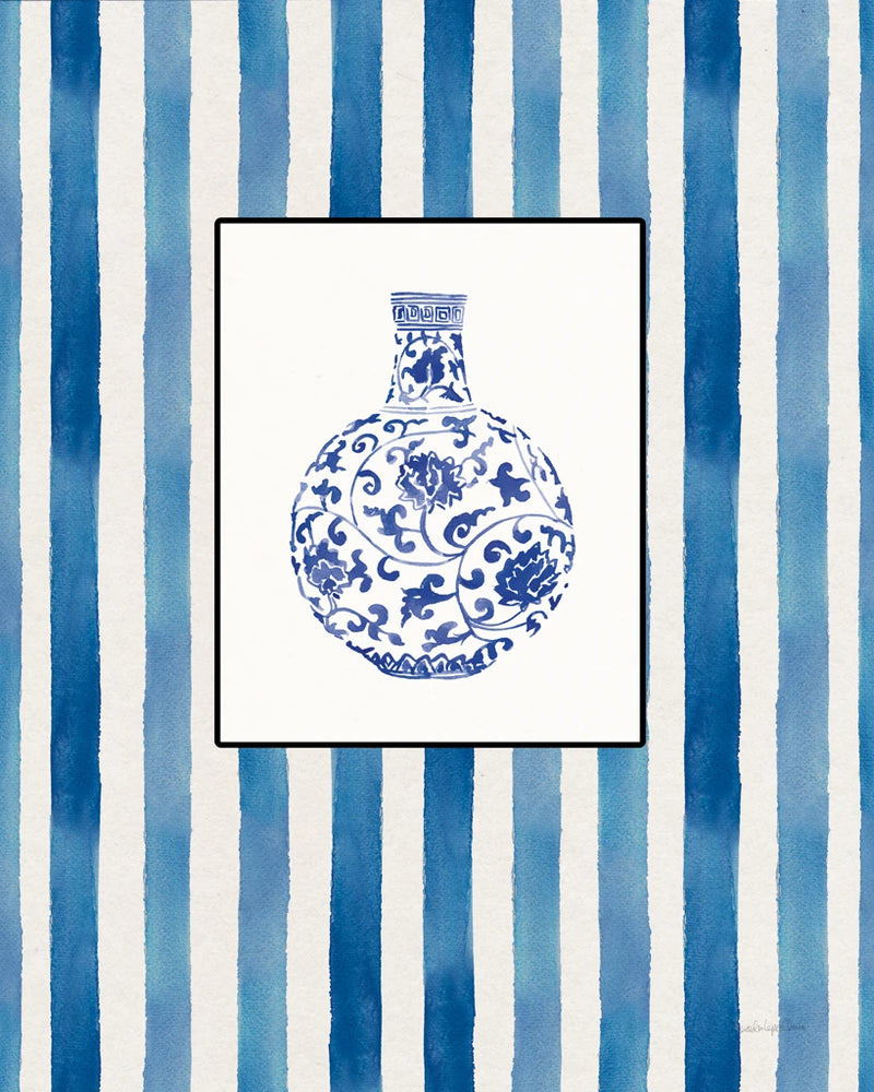 Chinoiserie Vase III Stripes by Mercedes Lopez Charro