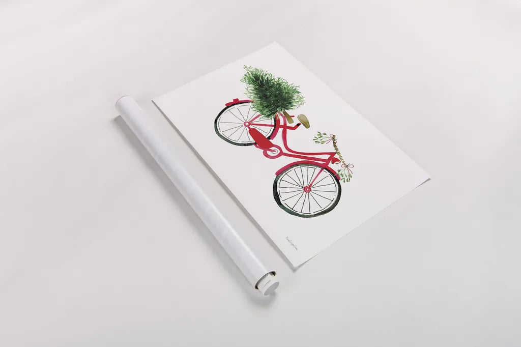 Christmas Delivery I by Mercedes Lopez Charro. shown as a rolled paper print. Available as archival giclee rolled canvas, fine art paper, or poster print. SKU 71531i.