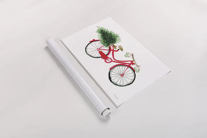 Christmas Delivery I by Mercedes Lopez Charro. shown as a rolled paper print. Available as archival giclee rolled canvas, fine art paper, or poster print. SKU 71531i.