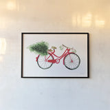 Christmas Delivery I by Mercedes Lopez Charro. shown as a paper print in a black flame. Available as a archival giclee rolled canvas, fine art paper, or poster print. SKU 71531i.