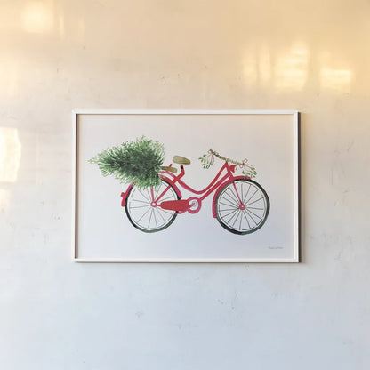 Christmas Delivery I by Mercedes Lopez Charro. shown as a paper print in a white frame. Available as a archival giclee rolled canvas, fine art paper, or poster print. SKU 71531i.