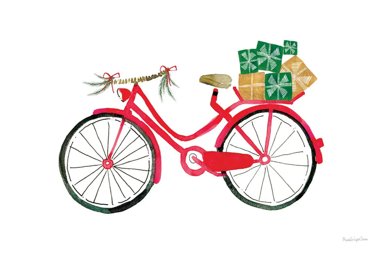 Christmas Delivery II by Mercedes Lopez Charro. SKU 71532i. Archival Giclee Fine art print for wall decor.