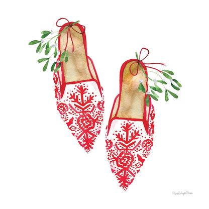 Christmas Eve Mules II by Mercedes Lopez Charro. SKU 71536a. Archival Giclee Fine art print for wall decor.