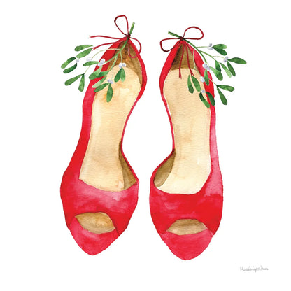 Christmas Shoes II by Mercedes Lopez Charro. SKU 71538a. Archival Giclee Fine art print for wall decor.