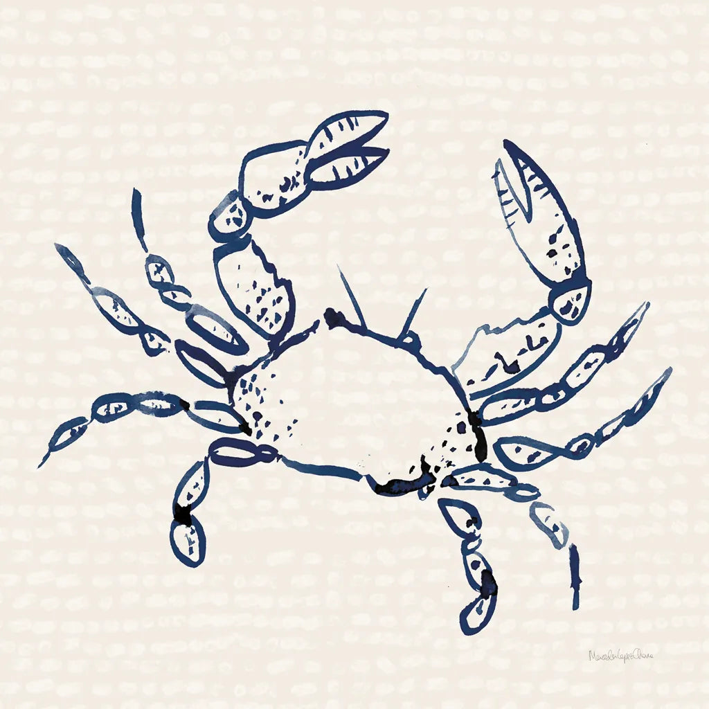 Coastal Crabs I by Mercedes Lopez Charro. SKU 86319a. Archival Giclee Fine art print for wall decor.