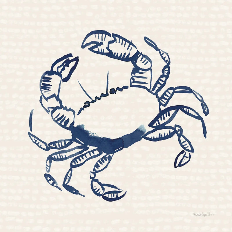 Coastal Crabs II by Mercedes Lopez Charro. SKU 86320a. Archival Giclee Fine art print for wall decor.