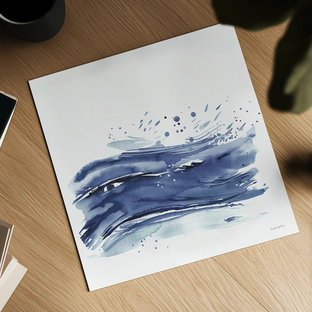 Coastal Splash II by Mercedes Lopez Charro. Shown as a detailed flat fine art print, highlighting archival giclee quality. Available as an archival giclee rolled canvas, fine art paper, or poster print. SKU 64831a.