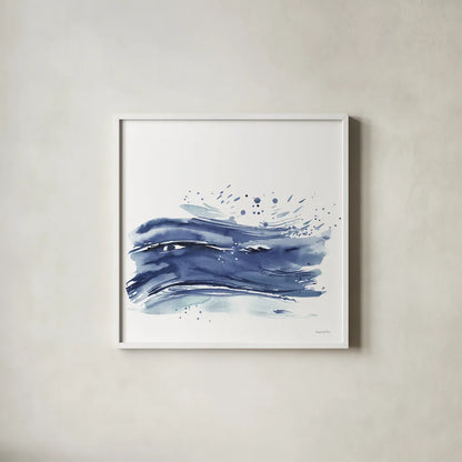 Coastal Splash II by Mercedes Lopez Charro. Shown in a crisp white glass frame for a clean and minimalist style. Available as an archival giclee rolled canvas, fine art paper, or poster print. SKU 64831a.