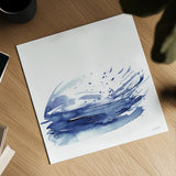 Coastal Splash IV by Mercedes Lopez Charro. Shown as a detailed flat fine art print, highlighting archival giclee quality. Available as an archival giclee rolled canvas, fine art paper, or poster print. SKU 64833a.