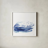 Coastal Splash IV by Mercedes Lopez Charro. Shown in a crisp white glass frame for a clean and minimalist style. Available as an archival giclee rolled canvas, fine art paper, or poster print. SKU 64833a.