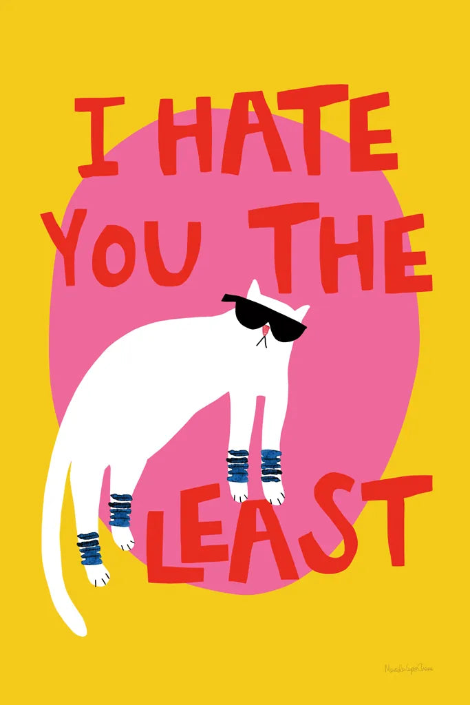 Cool Cat II by Mercedes Lopez Charro. SKU 85527h. Archival Giclee Fine art print for wall decor.