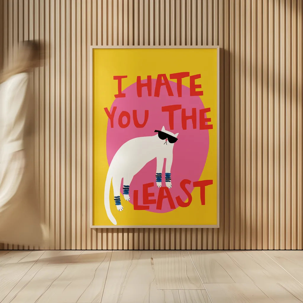 Cool Cat II by Mercedes Lopez Charro. shown as over sized large wall art. Available as an archival giclee rolled canvas, fine art paper, or poster print. SKU 85527h.