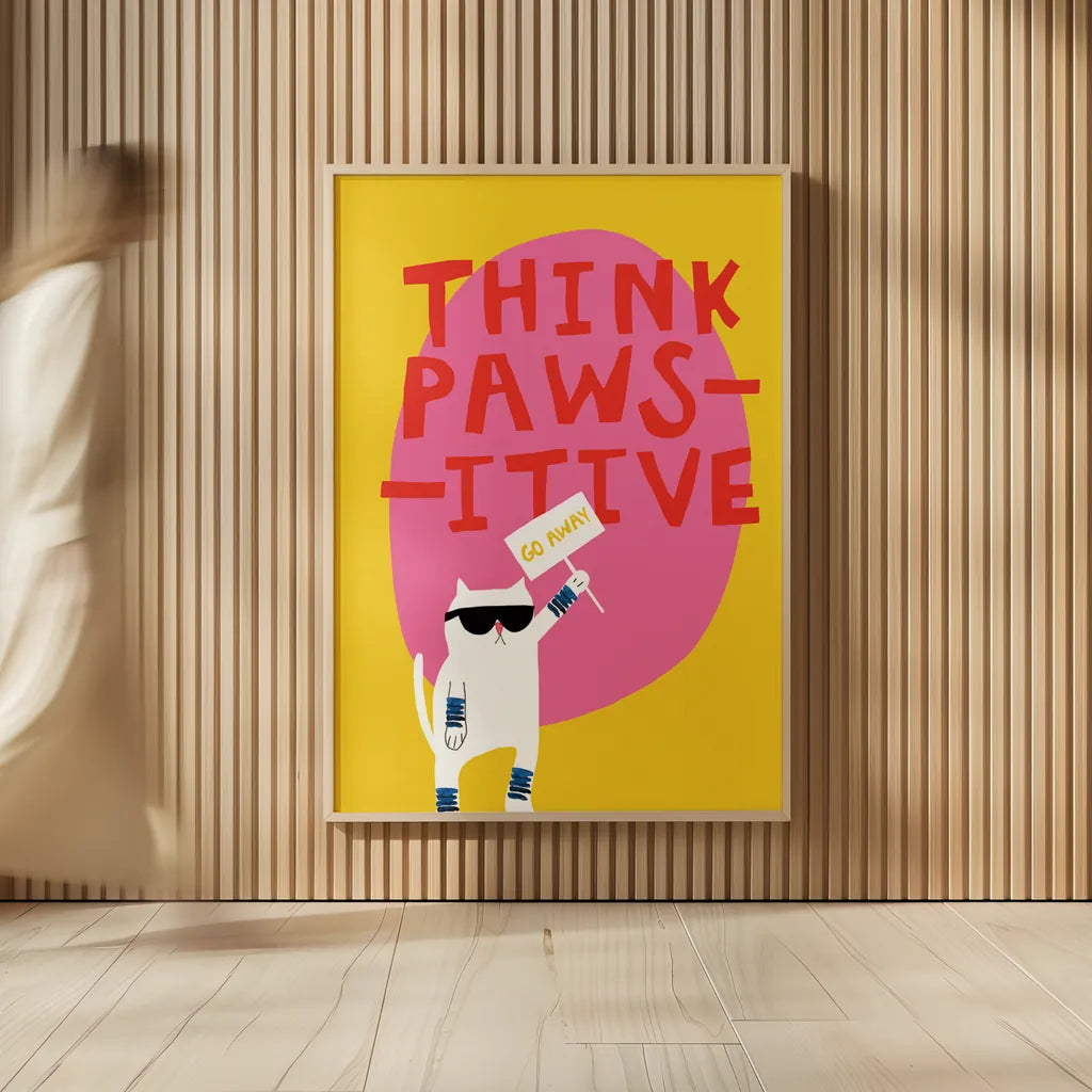 Cool Cat III by Mercedes Lopez Charro. shown as over sized large wall art. Available as an archival giclee rolled canvas, fine art paper, or poster print. SKU 85528h.