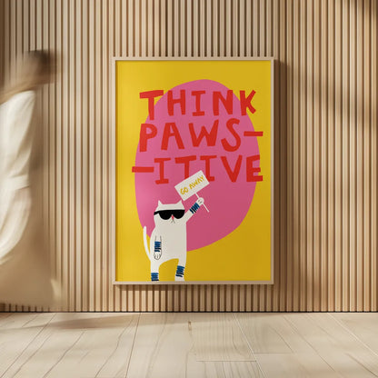 Cool Cat III by Mercedes Lopez Charro. shown as over sized large wall art. Available as an archival giclee rolled canvas, fine art paper, or poster print. SKU 85528h.