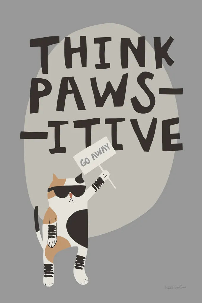 Cool Cat III Neutral by Mercedes Lopez Charro. SKU 86312h. Archival Giclee Fine art print for wall decor.