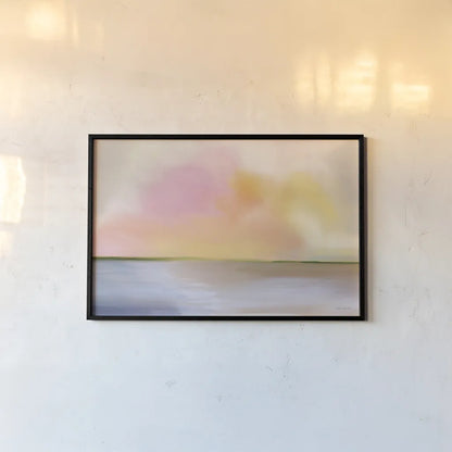 Cotton Candy Beach by Mercedes Lopez Charro. shown as a paper print in a black flame. Available as a archival giclee rolled canvas, fine art paper, or poster print. SKU 67984i.