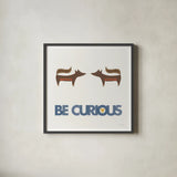 Curious by Mercedes Lopez Charro. Shown in a sleek black glass frame for a contemporary gallery look. Available as an archival giclee rolled canvas, fine art paper, or poster print. SKU 77789a.