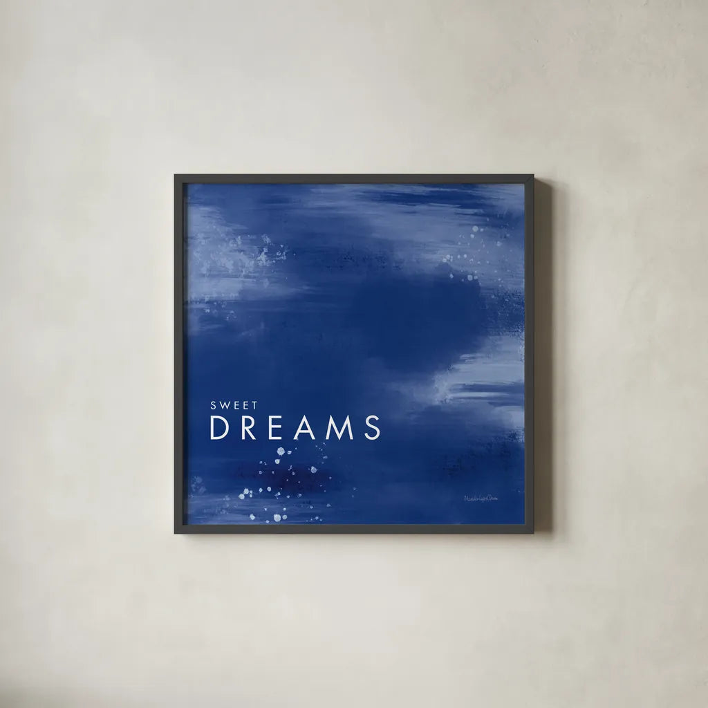 Dreams by Mercedes Lopez Charro. Shown in a sleek black glass frame for a contemporary gallery look. Available as an archival giclee rolled canvas, fine art paper, or poster print. SKU 67821a.