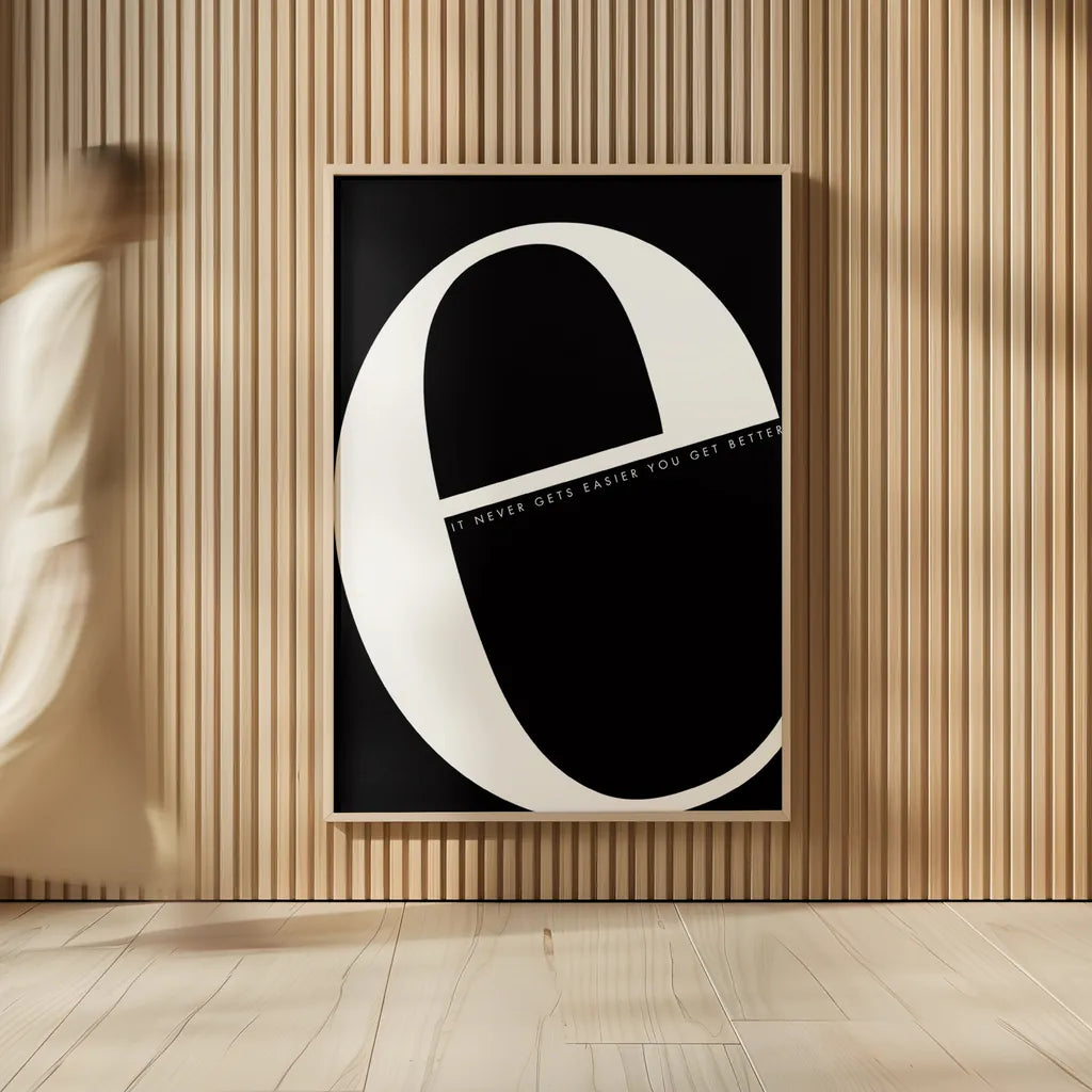 E is for Easier by Mercedes Lopez Charro. shown as over sized large wall art. Available as an archival giclee rolled canvas, fine art paper, or poster print. SKU 64138h.