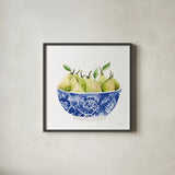 Elegant Fruit I by Mercedes Lopez Charro. Shown in a sleek black glass frame for a contemporary gallery look. Available as an archival giclee rolled canvas, fine art paper, or poster print. SKU 87855a.