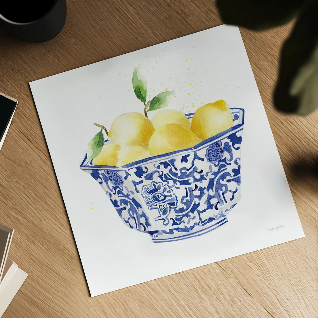 Elegant Fruit II by Mercedes Lopez Charro. Shown as a detailed flat fine art print, highlighting archival giclee quality. Available as an archival giclee rolled canvas, fine art paper, or poster print. SKU 87856a.