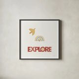 Explore by Mercedes Lopez Charro. Shown in a sleek black glass frame for a contemporary gallery look. Available as an archival giclee rolled canvas, fine art paper, or poster print. SKU 77788a.