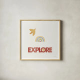 Explore by Mercedes Lopez Charro. Shown in a natural wood glass frame for a timeless modern aesthetic. Available as an archival giclee rolled canvas, fine art paper, or poster print. SKU 77788a.