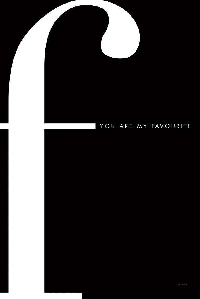 F is for Favourite by Mercedes Lopez Charro. SKU 64139h. Archival Giclee Fine art print for wall decor.