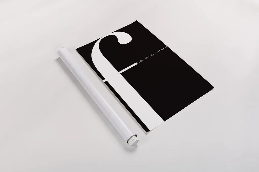 F is for Favourite by Mercedes Lopez Charro. shown as a rolled paper print. Available as archival giclee rolled canvas, fine art paper, or poster print. SKU 64139h.