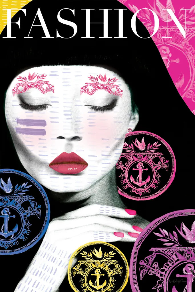 Fashion by Mercedes Lopez Charro. SKU 64614h. Archival Giclee Fine art print for wall decor.