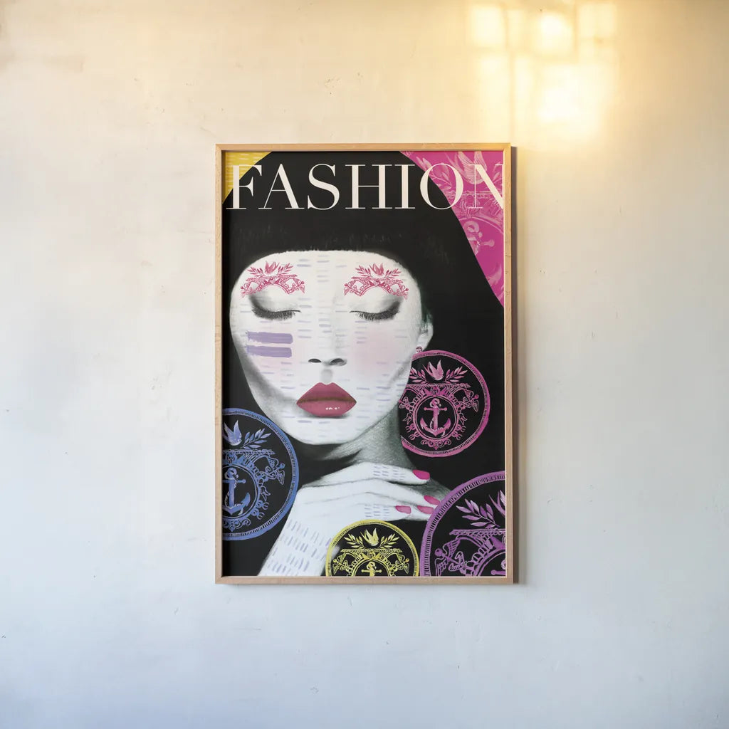 Fashion by Mercedes Lopez Charro. shown as a paper print in a natural frame. Available as a archival giclee rolled canvas, fine art paper, or poster print. SKU 64614h.