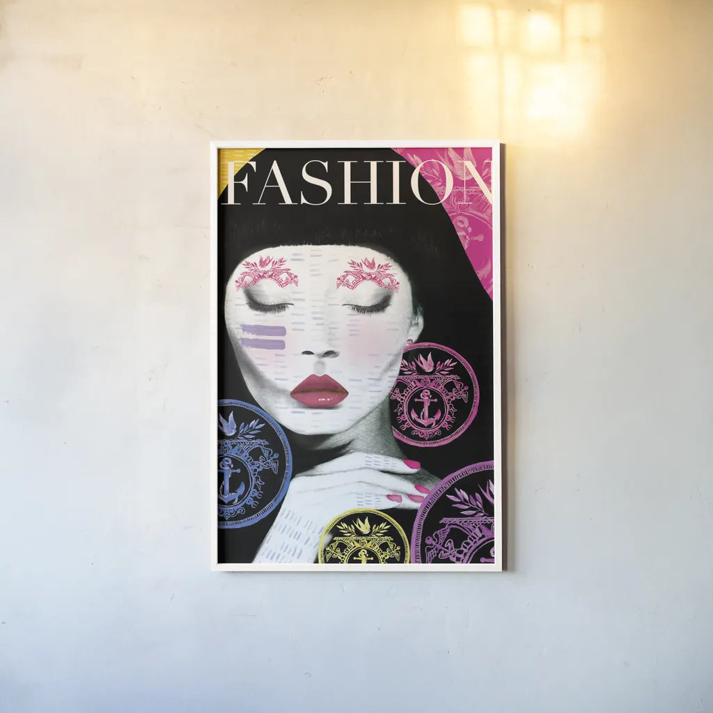 Fashion by Mercedes Lopez Charro. shown as a paper print in a white frame. Available as a archival giclee rolled canvas, fine art paper, or poster print. SKU 64614h.